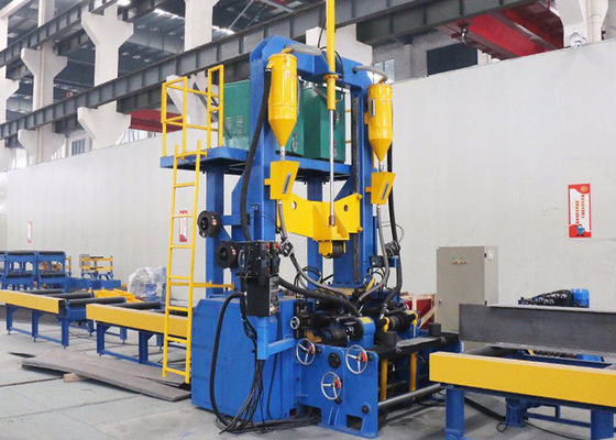 Ligne de soudure adaptée aux besoins du client par ZHJ0815 de poutre en double T soudure en acier d'Assemblée redressant la machine