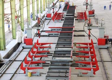 Chaîne de production résistante de convoyeur de rouleau, 2,5 T/m chargeant la ligne de poutre en double T de Transfoming