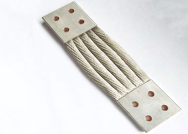 Câble de terre moulu de connecteur de cuivre flexible tressé fait sur commande avec le connecteur