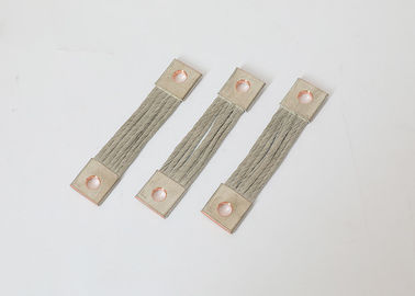 Câble de terre moulu de connecteur de cuivre flexible tressé fait sur commande avec le connecteur