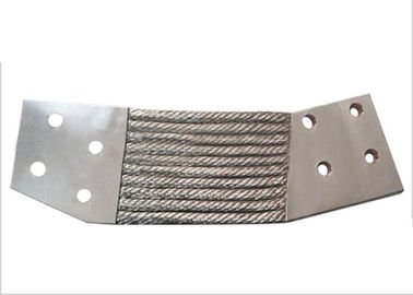 Câble de terre moulu de connecteur de cuivre flexible tressé fait sur commande avec le connecteur