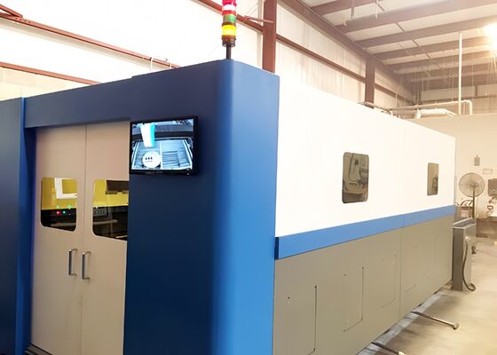 Machine de découpe laser fibre haute puissance entièrement fermée avec table d'échange 3KW-20KW